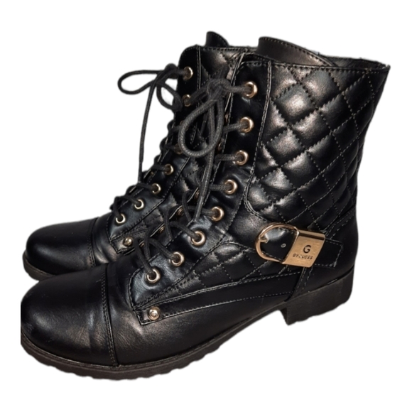 G by Guess Combat Moto Byson-T Quilted Combat/Moto Boots SZ 6.5M - Picture 1 of 9